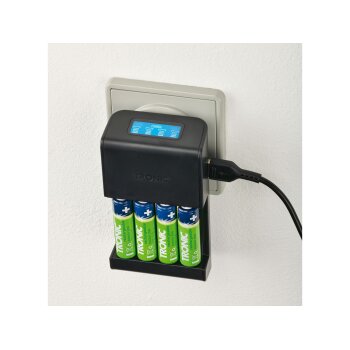 TRONIC® Akku-Ladegerät mit LC-Display (Akku Ladegerät für AAA) - B-Ware neuwertig