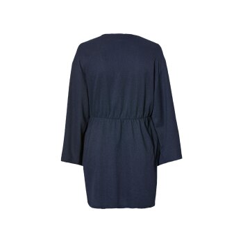 esmara® Damen Wickelkleid mit modischer Crinklestruktur (marine, S (36/38)) - B-Ware neuwertig
