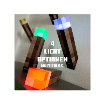 Minecraft LED Tischlampe / Fackel, mit Wandhalterung - B-Ware sehr gut