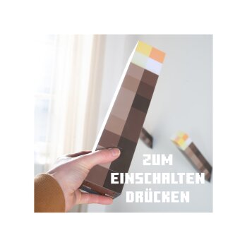 Minecraft LED Tischlampe / Fackel, mit Wandhalterung - B-Ware sehr gut