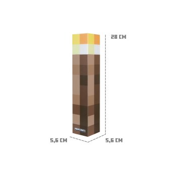 Minecraft LED Tischlampe / Fackel, mit Wandhalterung - B-Ware sehr gut