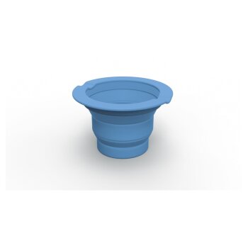 crelando® Pinselbecher, mit Unterlage (blau) - B-Ware sehr gut