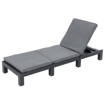 LIVARNO home Geflecht-Sonnenliege, mit Kissenauflage, anthrazit - B-Ware sonstiges