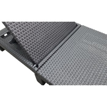 LIVARNO home Geflecht-Sonnenliege, mit Kissenauflage, anthrazit - B-Ware sonstiges