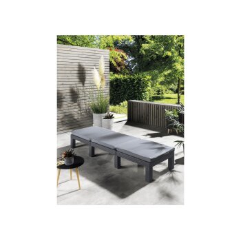 LIVARNO home Geflecht-Sonnenliege, mit Kissenauflage, anthrazit - B-Ware sonstiges