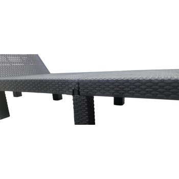 LIVARNO home Geflecht-Sonnenliege, mit Kissenauflage, anthrazit - B-Ware sonstiges