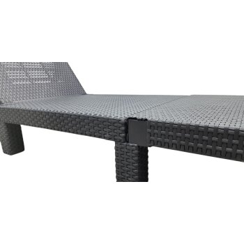LIVARNO home Geflecht-Sonnenliege, mit Kissenauflage, anthrazit - B-Ware sonstiges
