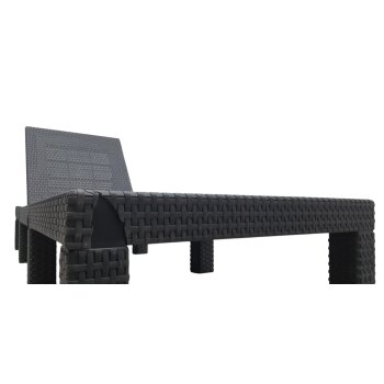 LIVARNO home Geflecht-Sonnenliege, mit Kissenauflage, anthrazit - B-Ware sonstiges