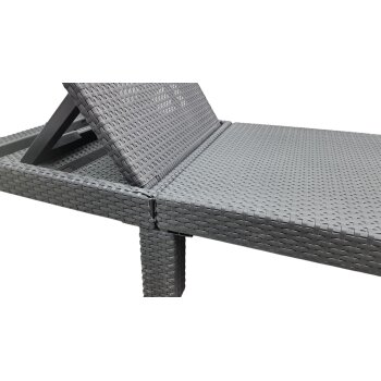 LIVARNO home Geflecht-Sonnenliege, mit Kissenauflage, anthrazit - B-Ware sonstiges
