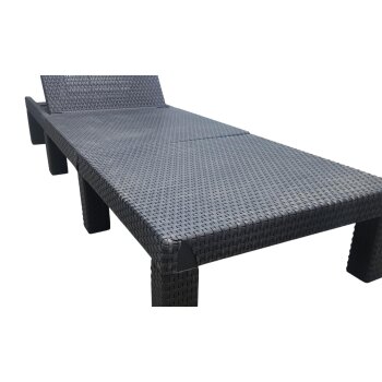 LIVARNO home Geflecht-Sonnenliege, mit Kissenauflage, anthrazit - B-Ware sonstiges