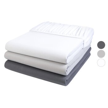 LIVARNO home Jersey-Spannbettlaken, 140-160 x 200 cm -...