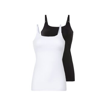 esmara® Damen Still-Tops, 2 Stück, mit Bio-Baumwolle - B-Ware