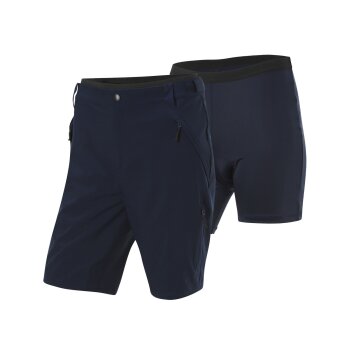 CRIVIT Herren 2-in-1-Funktionshose mit Sitzpolster (dunkelblau, 48) - B-Ware neuwertig