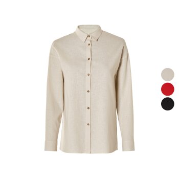 esmara® Damen Leinenbluse, leger geschnitten - B-Ware