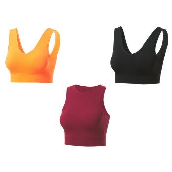 CRIVIT Damen Seamless-Sportbustier, Medium-Level, mit...