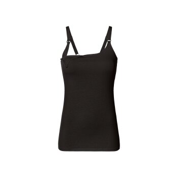 esmara® Damen Still-Tops, 2 Stück, mit hohem Bio-Baumwollanteil (schwarz/weiß, XL(48/50)) - B-Ware neuwertig