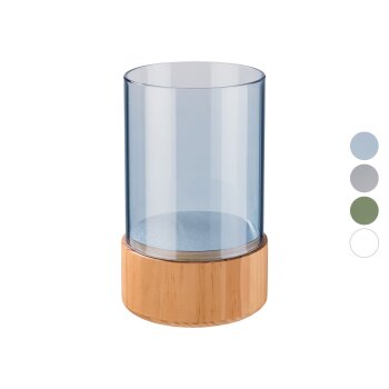LIVARNO home Glas-Windlicht, mit Holzsockel - B-Ware