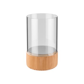 LIVARNO home Glas-Windlicht, mit Holzsockel - B-Ware