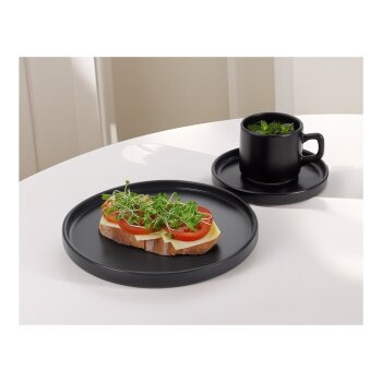 Mövenpick Skandinavisches Geschirrset aus Steingut, 16-teilig - B-Ware