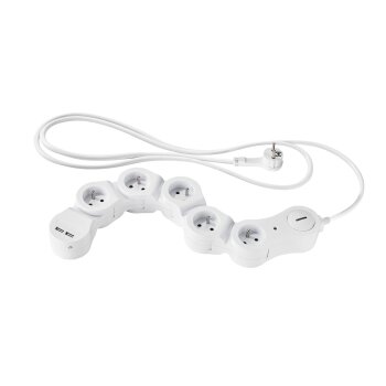 SILVERCREST® Steckdosenleiste, wendig, inkl USB,...