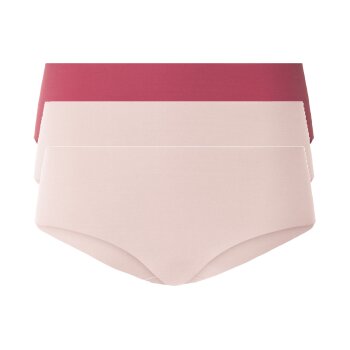 esmara® Lasercut-Hipster, 3 Stück, besonders angenehm (rot/rosa, M(40/42)) - B-Ware neuwertig