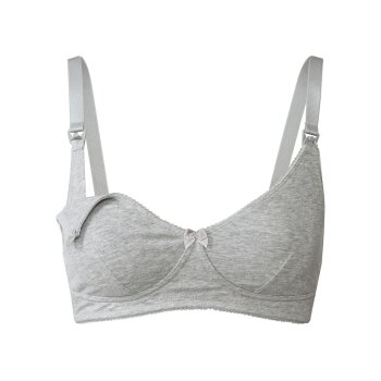 esmara® Damen Still BHs, 2 Stück, mit hohem Bio-Baumwolle (grau/weiß, 85C) - B-Ware neuwertig