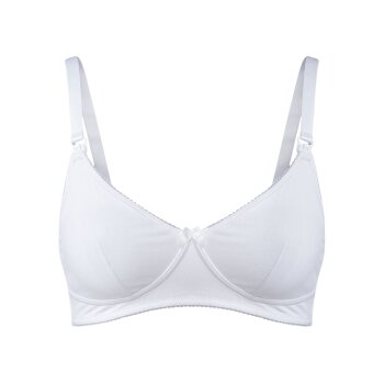 esmara® Damen Still BHs, 2 Stück, mit hohem Bio-Baumwolle (grau/weiß, 85C) - B-Ware neuwertig