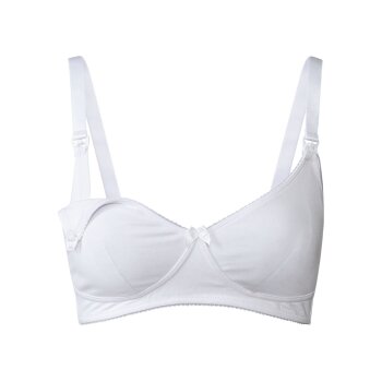 esmara® Damen Still BHs, 2 Stück, mit hohem Bio-Baumwolle (grau/weiß, 85C) - B-Ware neuwertig