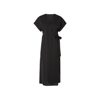 esmara® Damenkleid, midi, Leinen, 34, schwarz - B-Ware neuwertig