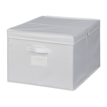 LIVARNO home Aufbewahrungsbox Set, platzsparend zusammenfaltbar (Aufbewahrungsbox mit Deckel, weiß) - B-Ware sehr gut