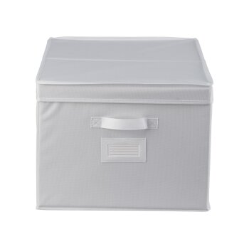 LIVARNO home Aufbewahrungsbox Set, platzsparend zusammenfaltbar (Aufbewahrungsbox mit Deckel, weiß) - B-Ware sehr gut