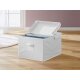 LIVARNO home Aufbewahrungsbox Set, platzsparend zusammenfaltbar (Aufbewahrungsbox mit Deckel, weiß) - B-Ware sehr gut