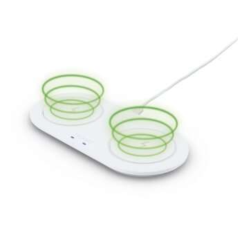 TRONIC Ladepad Qi® Dual, 20 W (weiß) - B-Ware neuwertig
