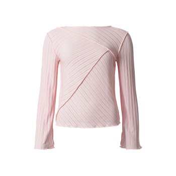 esmara® Damen Langarmshirt, leicht transparent, rosa (S(36-38)) - B-Ware neuwertig