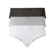 esmara® Damen Umstands-Hipster, 3 Stück, mit hohem Bio-Baumwollanteil (schwarz/grau/weiß, XL(48/50)) - B-Ware neuwertig