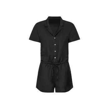 esmara® Damen Jumpsuit mit Reverskragen und Knopfleiste (schwarz, 34) - B-Ware neuwertig