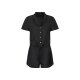 esmara® Damen Jumpsuit mit Reverskragen und Knopfleiste (schwarz, 34) - B-Ware neuwertig