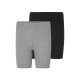esmara® Damen Radlerhose, 2 Stück, mit Gummizugbund (schwarz/grau, XL (48-50)) - B-Ware neuwertig