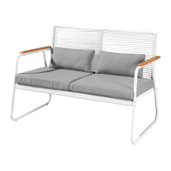 LIVARNO home Loungeset mit Seiloptik, 4-teilig, weiß - B-Ware neuwertig