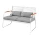 LIVARNO home Loungeset mit Seiloptik, 4-teilig, weiß - B-Ware neuwertig