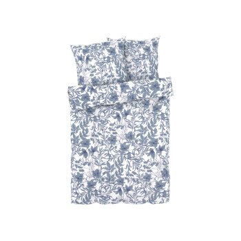 LIVARNO home Satinbettwäsche, 220 x 200 cm, blau -...