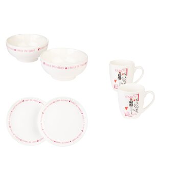 Schüssel / Tassen / Teller 2er Set, Emily in Paris -...