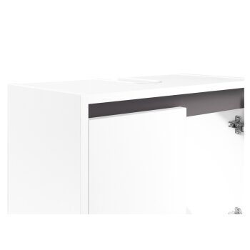 LIVARNO home Waschbeckenunterschrank »Oslo«, mit 2 Türen, weiß - B-Ware Transportschaden