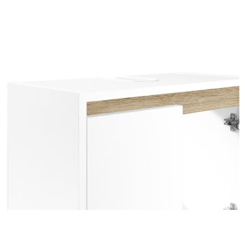 LIVARNO home Waschbeckenunterschrank »Oslo«, mit 2 Türen, weiß - B-Ware Transportschaden