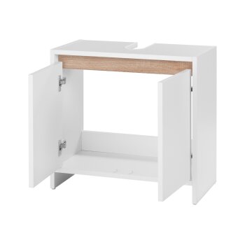 LIVARNO home Waschbeckenunterschrank »Oslo«, mit 2 Türen, weiß - B-Ware Transportschaden