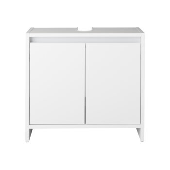 LIVARNO home Waschbeckenunterschrank »Oslo«, mit 2 Türen, weiß - B-Ware Transportschaden