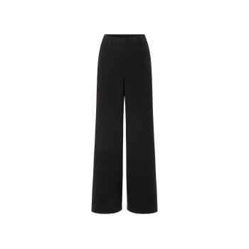 esmara® Damen Wide-Leg-Hose mit Gürtelschlaufen (schwarz, 42) - B-Ware neuwertig