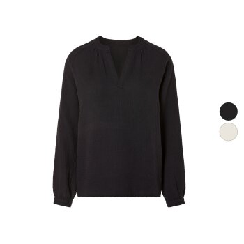 esmara® Damen Bluse aus weichem Baumwollmusselin -...