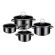 GSW Kochtopf-Set Profi, 7-teilig (Black-Star) - B-Ware neuwertig
