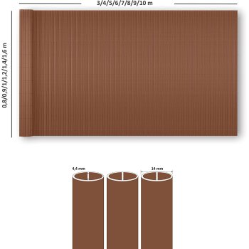 Ribelli Sichtschutzmatte, aus PVC, 140 x 500 cm, braun - B-Ware neuwertig
